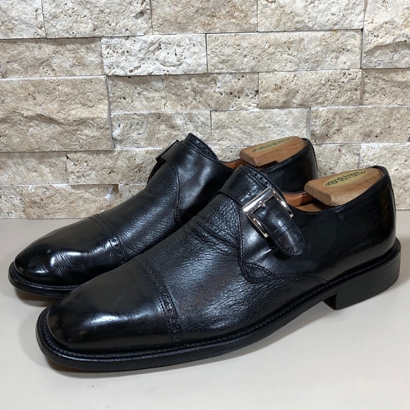 mens black monk strap